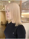 ハイトーン ブリーチ ブロンドカラー 抜きっぱなし