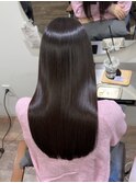 髪質改善 スーパーロング ワンレングス レイヤー 韓国風巻き