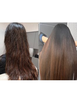 ワンランク上の髪質改善ストレート☆髪のダメージを最小限に抑えた施術で自然な艶感と柔らかな質感が叶う◎