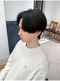 韓国マッシュ　センターパート　フェザーパーマ　メンズ