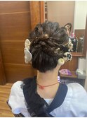 祭りヘアセット