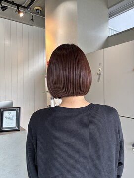 エイト 沖縄豊崎店(EIGHT toyosaki) 【EIGHT 豊崎】お客様スタイル_ ［艶ボブで魅せる上品な秋色ヘ］