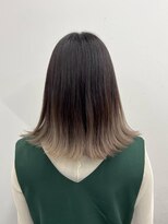 ノーバル バイ シエスタ 池袋(NoVal by siesta)&nbsp;裾グラデーション　× ホワイトベージュ/AZE