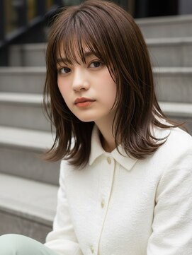 ライクバイコトナ 越谷(RIKE by kotona) 30代40代50代絶壁解消ひし形小顔前下がりミディアムレイヤー越谷