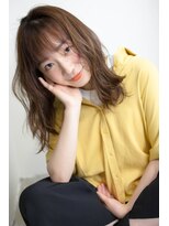 アコロン(acoron)&nbsp;小顔カット＿くびれセミディ＿アッシュカラー ＿新宿