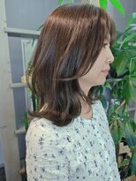 スエシカ(hair&foliage suecica) ミディアムレイヤー×オリーブベージュ
