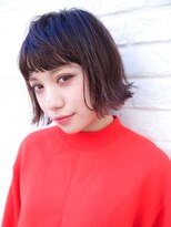 エイミー(Aimee)&nbsp;Aimee 透け感アイスラベンダーベージュ×外ハネショートボブ