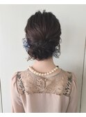 * arrange hair *   ×  紫陽花 と かすみ草