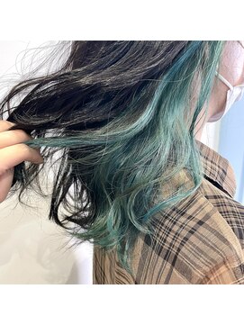 テクライズ 豊橋店(TECHRISE) ☆エメラルドグリーン、インナーカラー☆10代20代30代
