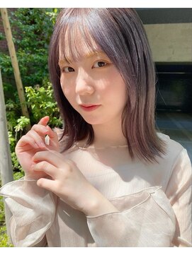 トリコ ヘアアンドケアスペース(trico hair&care space) ミディアムレングス/ラベンダーベージュ/ピンクベージュ