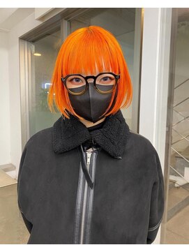 レコ 渋谷(LECO) ネオンオレンジボブ