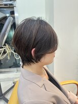 キサ ファータ 恵比寿(kisa fata) 大人ショート_前下がりボブ_40代50代60代白髪ぼかし染めくびれ