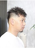 ツイストパーマ×フェードカット