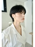 黒髪マッシュショート/ニュアンスパーマ/30代40代50代