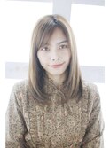 イエローベージュ/オリーブベージュ/レイヤーカット[横浜]