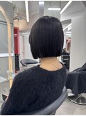 切りっぱなしボブ×韓国風巻き×髪質改善縮毛矯正
