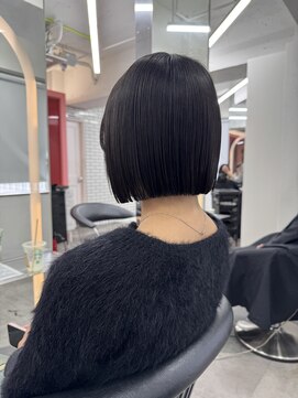 ロンドヴァリー 渋谷店(Lond vallee) 切りっぱなしボブ×韓国風巻き×髪質改善縮毛矯正