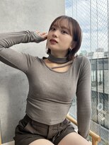 ロンド 表参道店(Lond)&nbsp;ミニウルフレイヤーカット顔周り前髪韓国ショートボブ