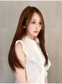 ロング顔周りレイヤー韓国ヘア_F0331