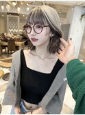 ショート ボブ インナーカラー 韓国風5619
