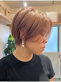 くびれショート/大人クール/ピンクベージュ