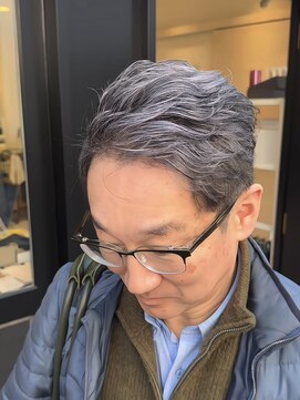 バース 梅田中崎町店(BIRTH) 50代40代白髪ぼかしシルバーメッシュバレイヤージュ
