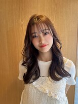 フェイス ネクスト ビューティー(Face next beauty)&nbsp;顔周りレイヤーで小顔に♪透明感ショコラブラウンロング