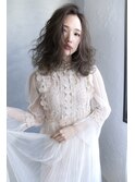 かきあげゆるふわミディアムオリーブカラー20代30代