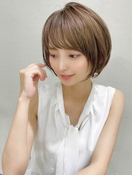 アフロート ディル(AFLOAT D'L) 20代30代40代大人かわいいひし形ボブ小顔ショコラベージュ