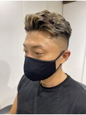 東京barber日本橋フェードメッシュカラーバーバースタイル