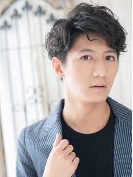 理容ハンサム 戸田公園店 ワイルド波巻きパーマのウェットショートスタイルE戸田公園