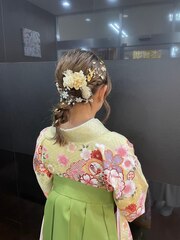 卒業式袴玉ねぎヘアアレンジ着付日本髪和装ヘアセットこなれヘア