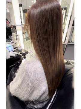 エアー 銀座タワー(AIR) ツヤ髪スタイル/くすみカラー/美髪/ケアカラー　【榛葉】