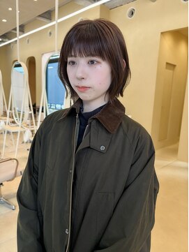 スニュウ(snuw) 【snuw__hotaru】透明感カラーオリーブカラーボブ