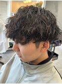 波巻きパーマツイストスパイラルパーマメンズマッシュパーマ