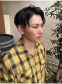 スパイラルパーマ/メンズパーマ/刈り上げマッシュ/アップバング