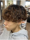 札幌大通りメンズショートカット波巻きツイストスパイラルパーマ
