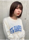ミルクブラウン/ダークパープル/ナチュラルショート/夏/町田