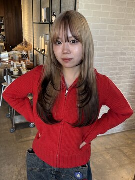 クラン バイ ナチュラル(clan by Natural) 裾カラーミルクティーベージュ/レイヤーカット/シャギーレイヤー