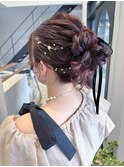 ヘアセット　ゆるっと団子