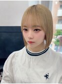 小顔タッセルボブ×似合わせカット[ボブ/縮毛矯正/丸型卵型】