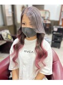 #ギャル#プルエクステ#ダブルカラー