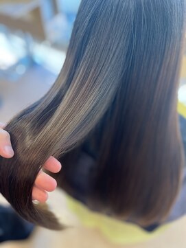 ウェーヴ 浜松小豆餅店(wave) 縮毛矯正(途中工程)