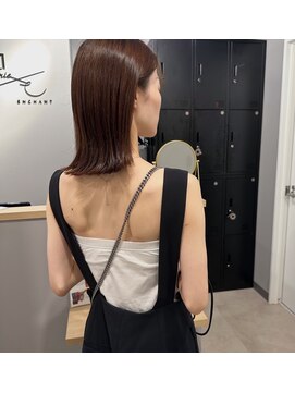 カミエ(kamie) 大人大人可愛いなブラウンミディアムスタイル