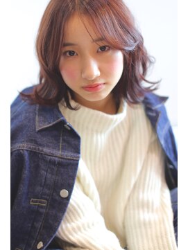 チマコッピ(cimacoppi) ベリーピンク大人センターパート外ハネミディー