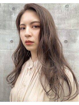 ヘアーメイクオズ(hair make O/S) 【KON】うざバングカジュアルロング_ フリンジウェーブ