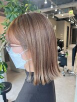 フラッグ ヘアー 天神西通り店(Flag HAIR)&nbsp;大人ハイライト　ベージュ