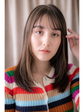 カバーヘア 上尾西口店(COVER HAIR) 艶感モノトーングレージュイヤリングカラーZ上尾20代30代40代