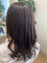 アメイジングヘアー 中沢店(AMAZING HAIR) ミディアムレイヤー/鎖骨ミディ/グレージュアッシュ/透明感/艶感