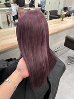 ベレーザ 渋谷(BELEZA)&nbsp;6758髪質改善アッシュブラックカシスレッド艶髪レイヤーロング